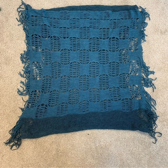 Navy blue bright blue nude pink ruffled infinity scarf bundle - Picture 6 of 12